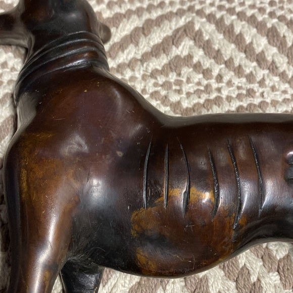 Vintage bronze greyhound whippet dog statue figure sculpture 8 inch - Picture 9 of 15